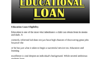Education Loan Eligibility